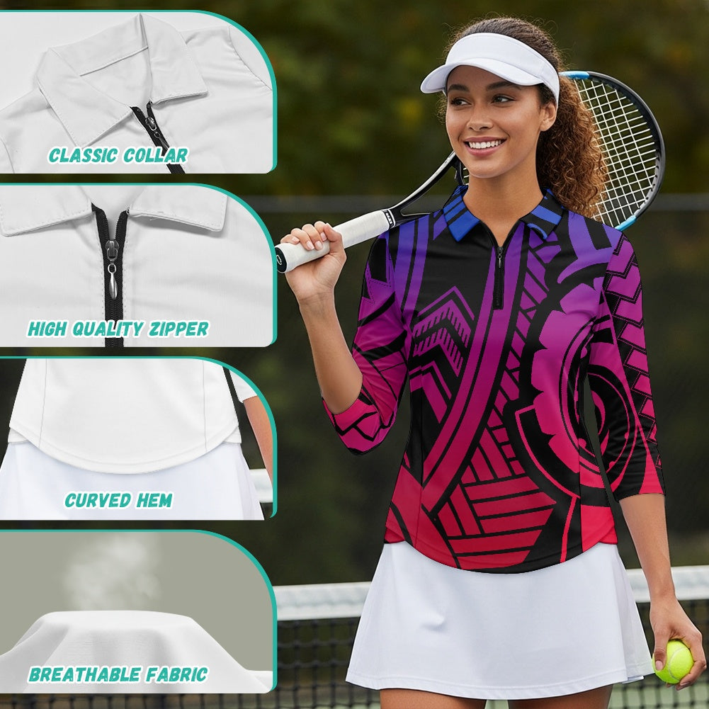 Women's 3/4 Sleeve Golf Top
