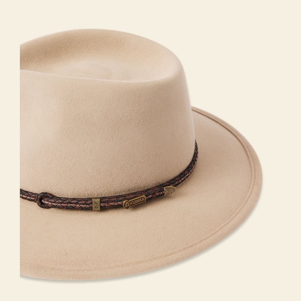 Akubra Traveller Sand Felt Hat – Soft Pliable Australian Adventure Headwear
