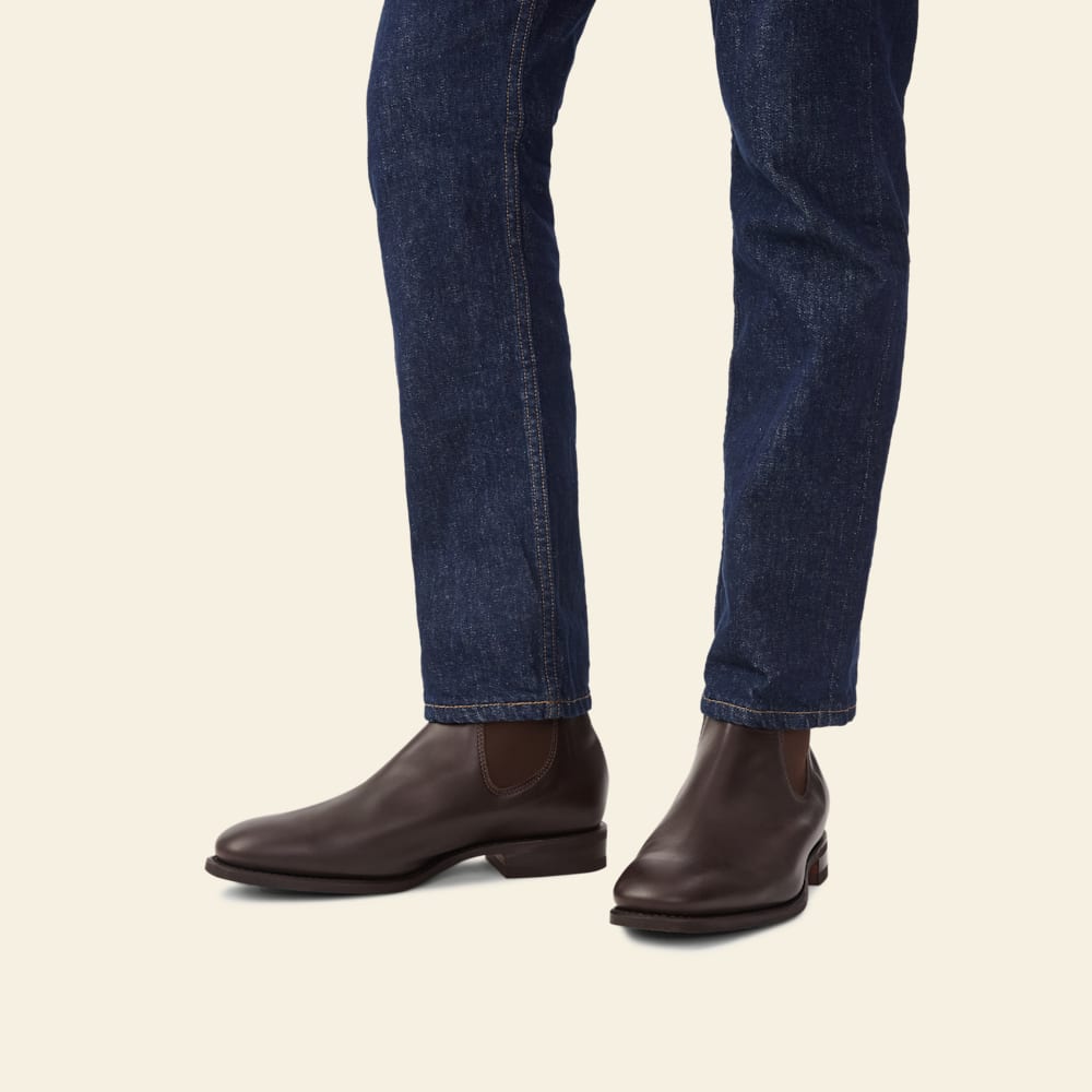 R.M.Williams Chestnut Comfort Tambo Boots Premium Yearling Leather Wide Fit