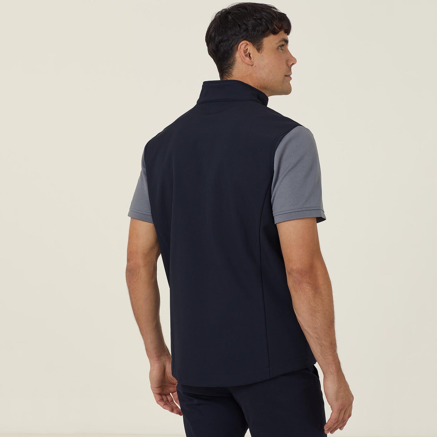 NNT Men's Durable Bonded Fleece Zip Vest - Navy Workwear Essential