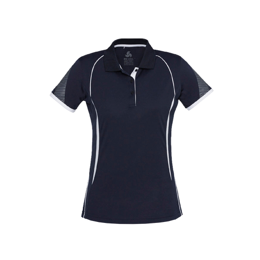 Women's Biz Collection Razor Performance Polo Shirt - Durable, Stylish Navy/White