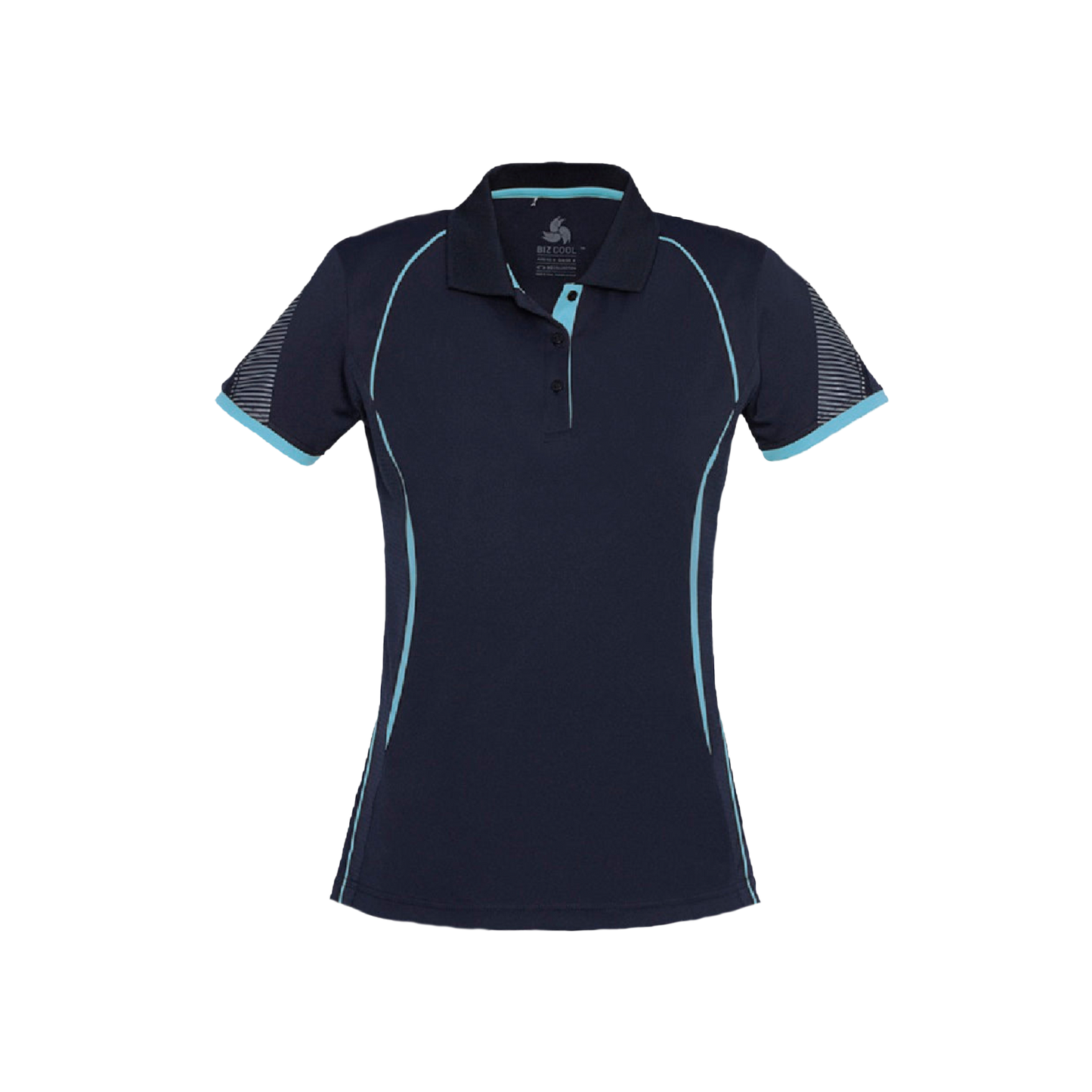 Women's Biz Collection Razor Performance Polo Shirt - Durable, Stylish Navy/White