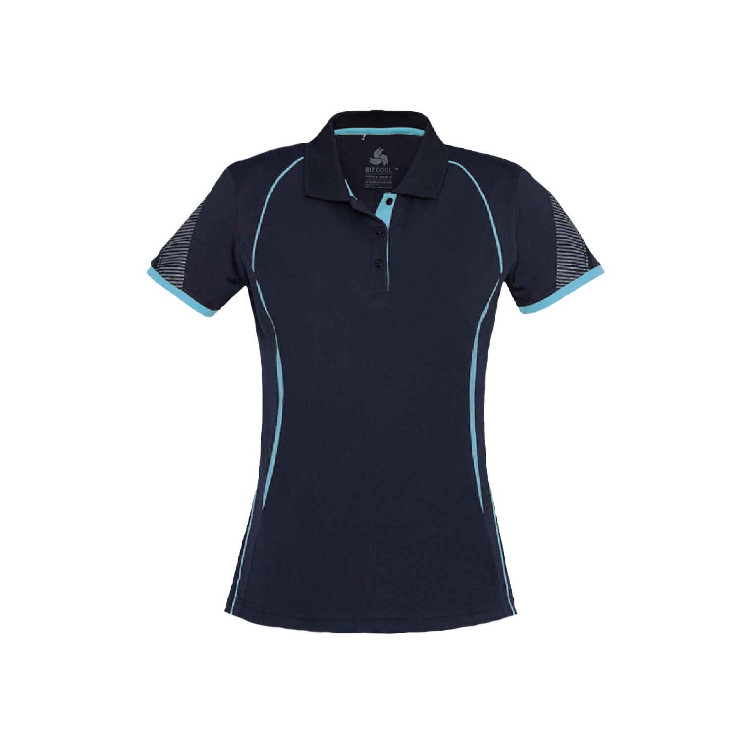 Women's Biz Collection Razor Performance Polo Shirt - Durable, Stylish Navy/White
