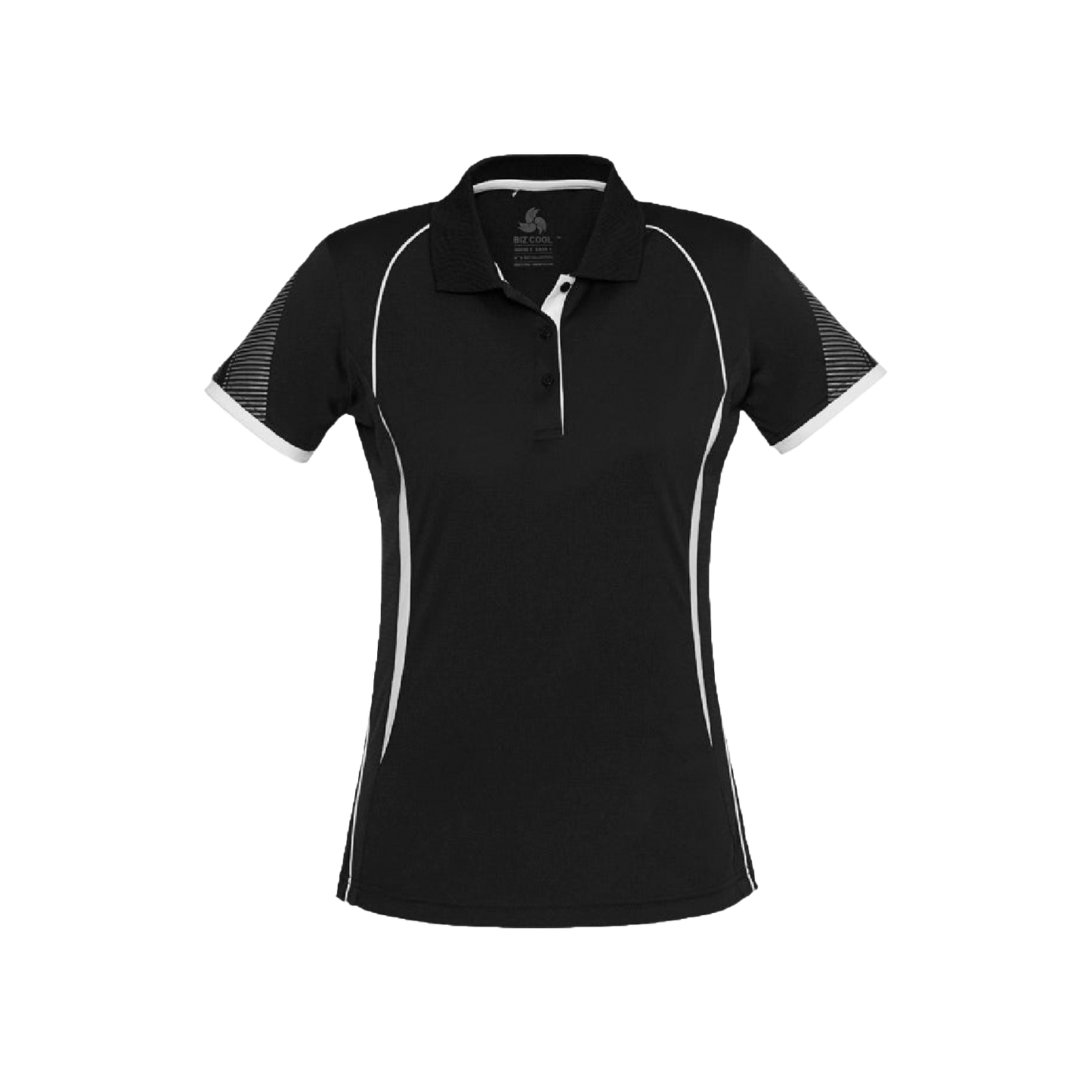 Women's Biz Collection Razor Performance Polo Shirt - Durable, Stylish Navy/White