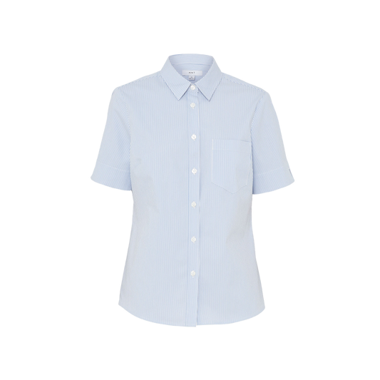 NNT Women's Avignon Fine Stripe Stretch Short Sleeve Uniform Shirt