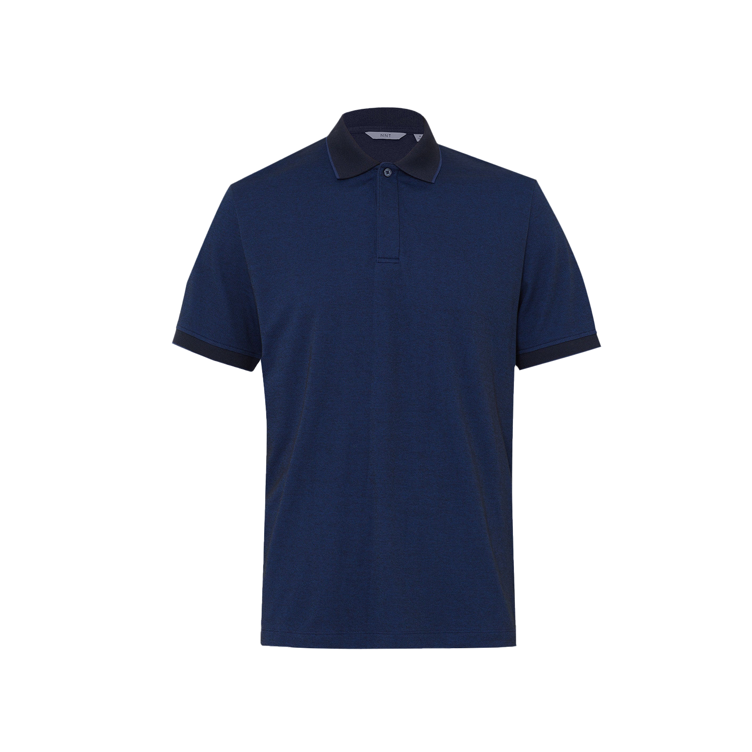 Women's NNT Textured Cotton Poly Short Sleeve Polo Shirt - Blue/Navy, Regular Fit