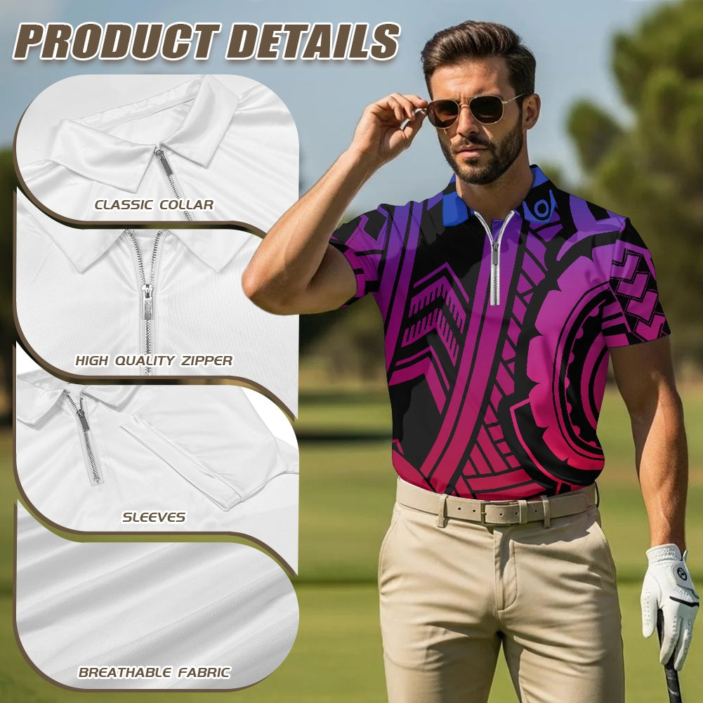 Zipper Polo Shirt