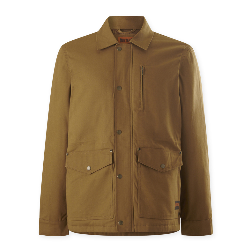 Hard Yakka Mustang Men's Rugged Outback Canvas Jacket - Durable Dark Tan