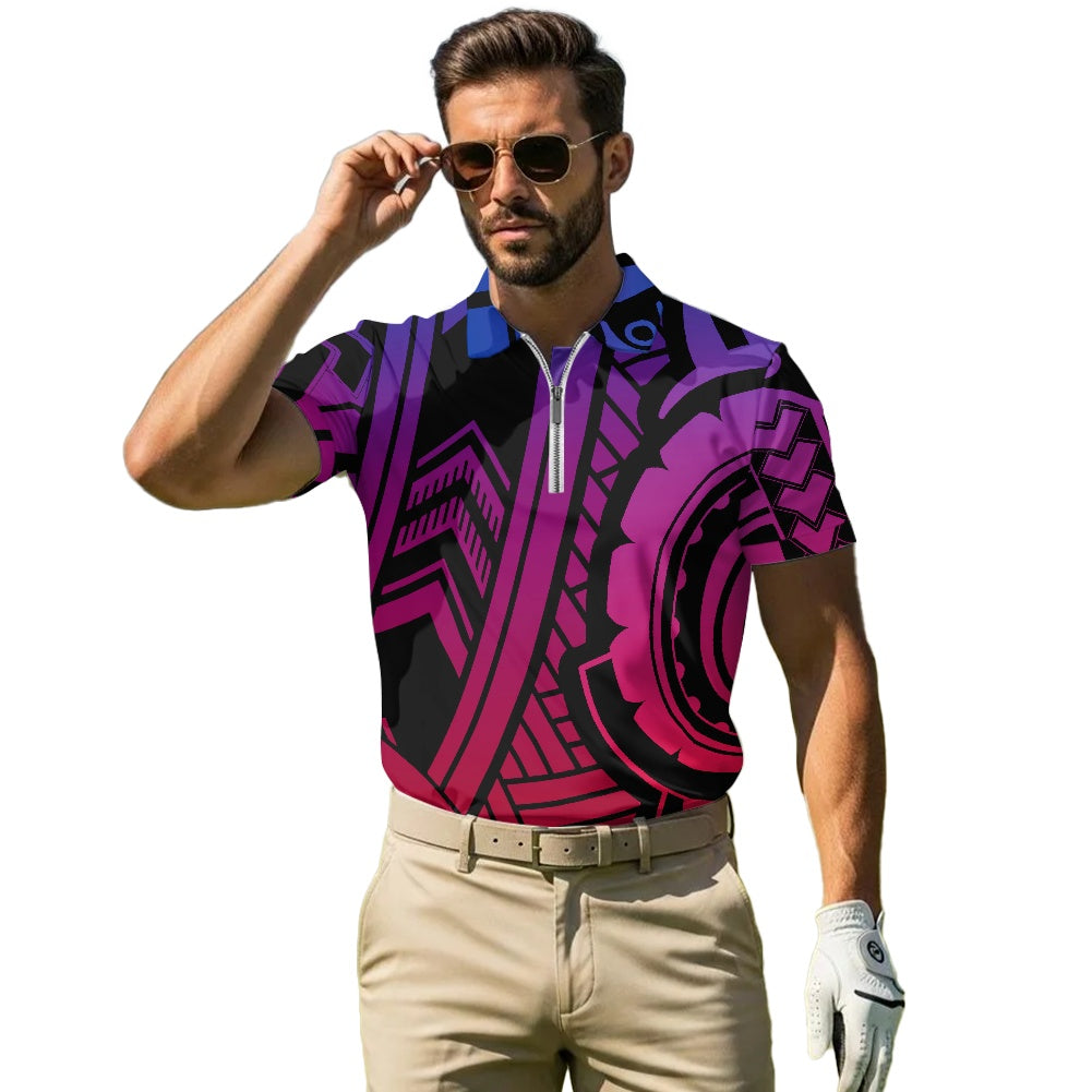 Zipper Polo Shirt