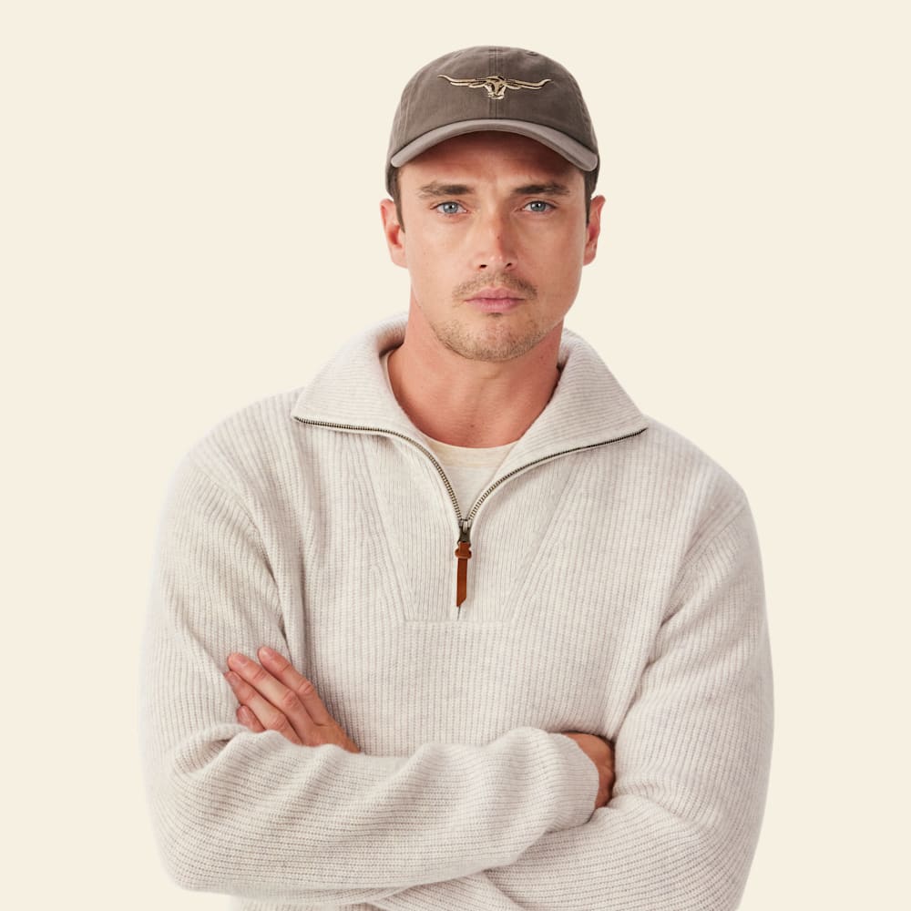 R.M.Williams Longhorn Organic Cotton Twill Cap with Adjustable Brass Clasp