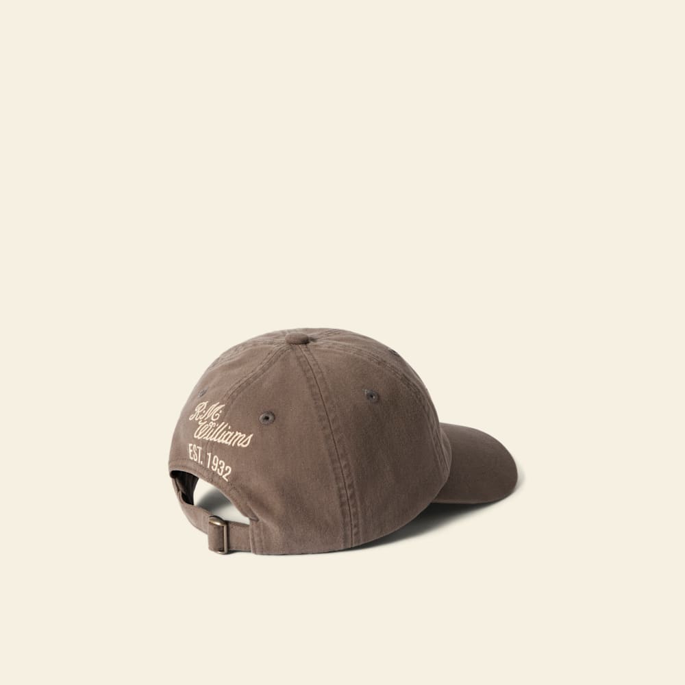 R.M.Williams Longhorn Organic Cotton Twill Cap with Adjustable Brass Clasp