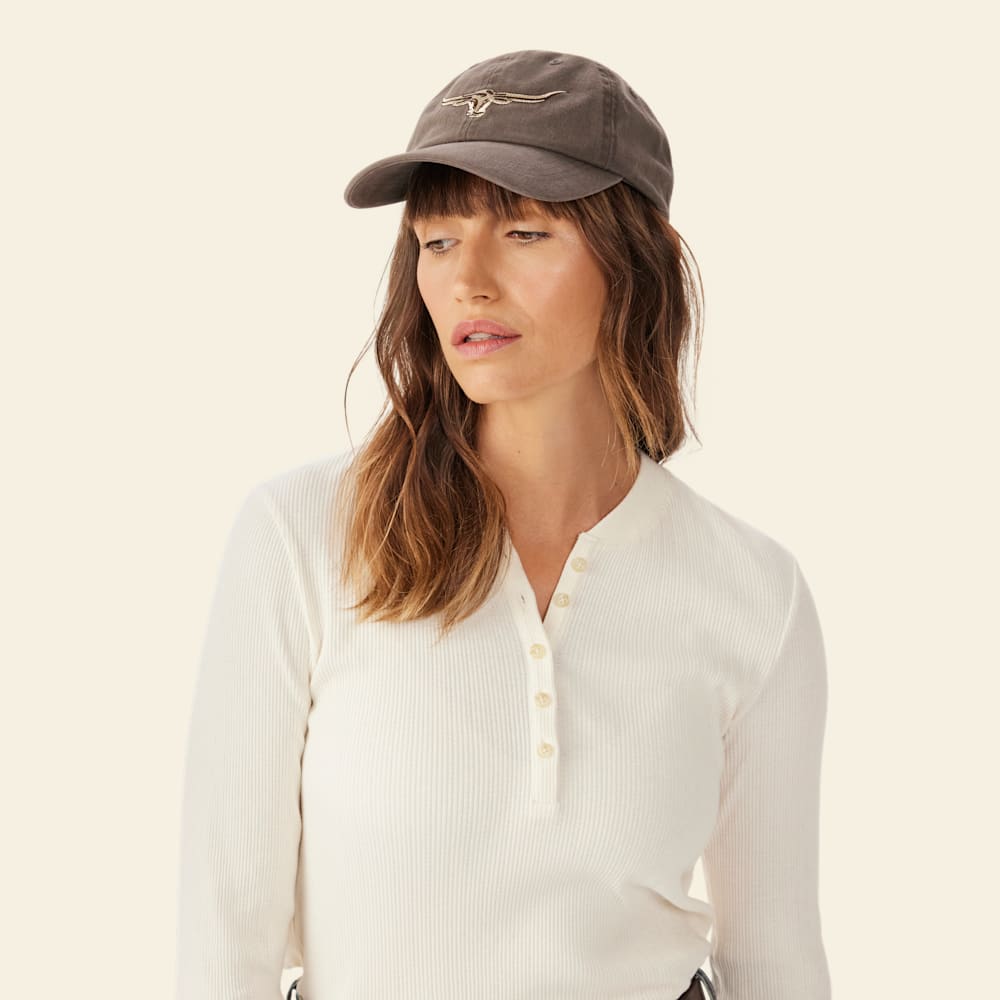 R.M.Williams Longhorn Organic Cotton Twill Cap with Adjustable Brass Clasp