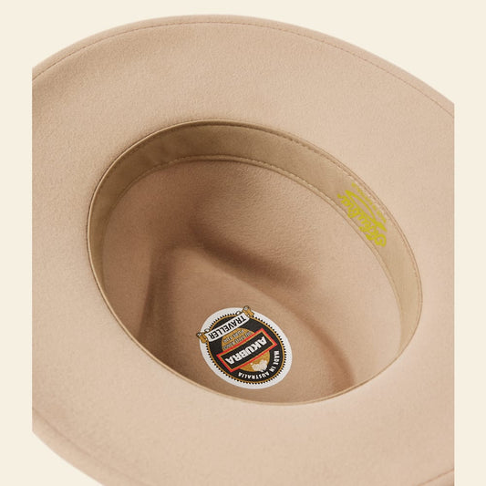 Akubra Traveller Sand Felt Hat – Soft Pliable Australian Adventure Headwear