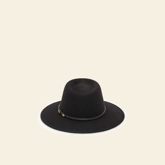 Akubra Traveller Black Felt Hat – Soft Pliable Adventure Headwear