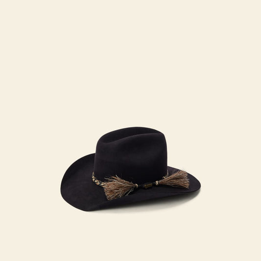 Akubra Rough Rider Black Felt Hat - Premium Australian Rabbit Fur Cowboy Style