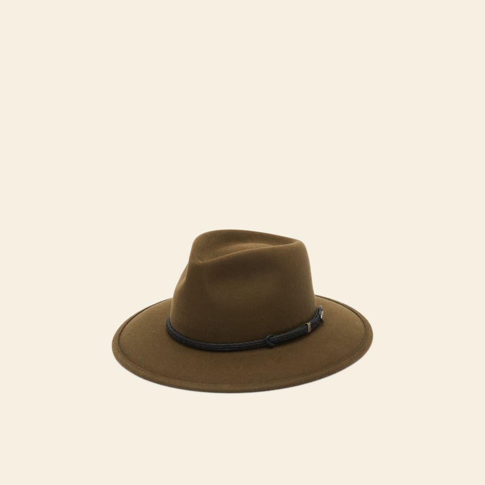 Akubra Traveller Khaki Felt Adventure Hat with Memory Brim