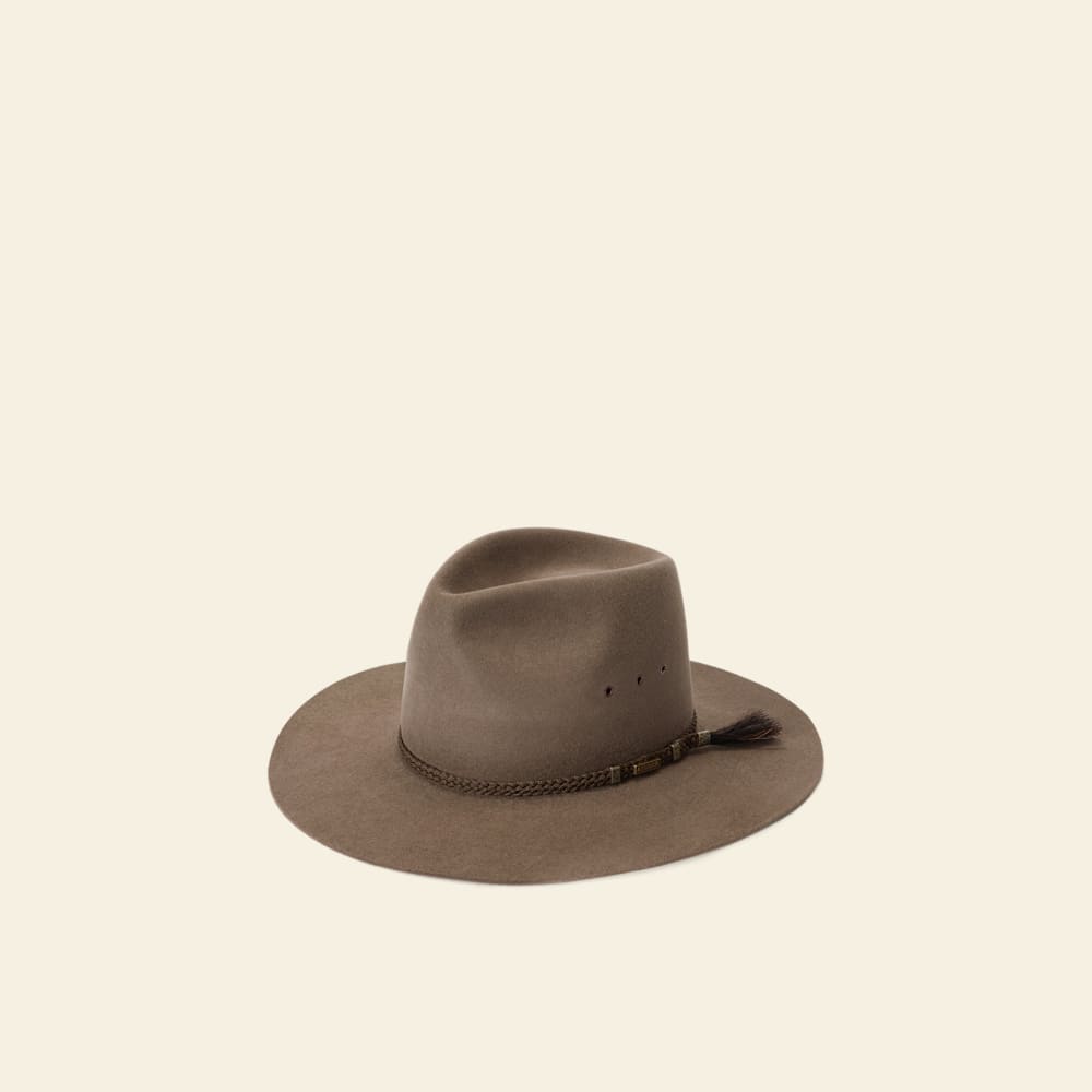 Akubra Longhorn Regency Fawn Felt Rabbit Fur Hat