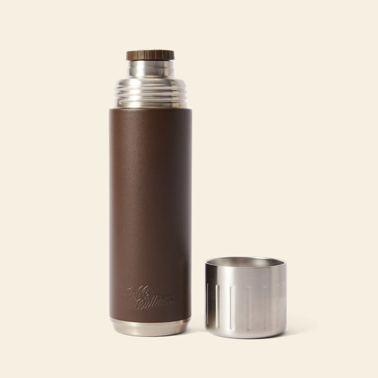 R.M.Williams Chestnut Stainless Steel Vacuum Flask 32oz Hot Cold