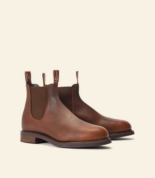 R.M.Williams Gardener Brown Oiled Kip Leather Durable Work Boots
