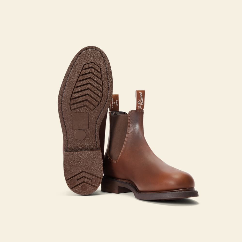 R.M.Williams Gardener Brown Oiled Kip Leather Durable Work Boots