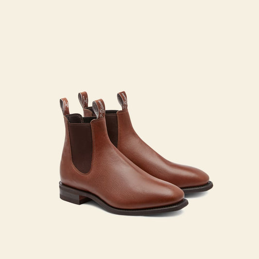 Premium R.M. Williams Tanbark Kangaroo Leather Comfort Craftsman Boots