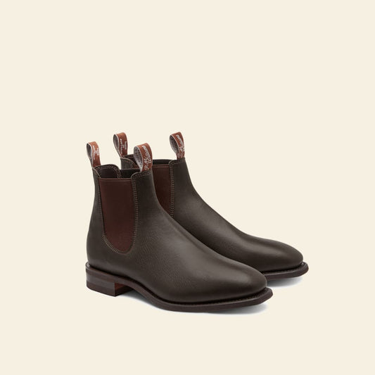 Premium Kangaroo Leather Comfort Craftsman Boots Chestnut Chisel Toe Goodyear Welt