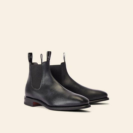 Premium Men's Australian Black Kangaroo Leather Comfort Craftsman Boot
