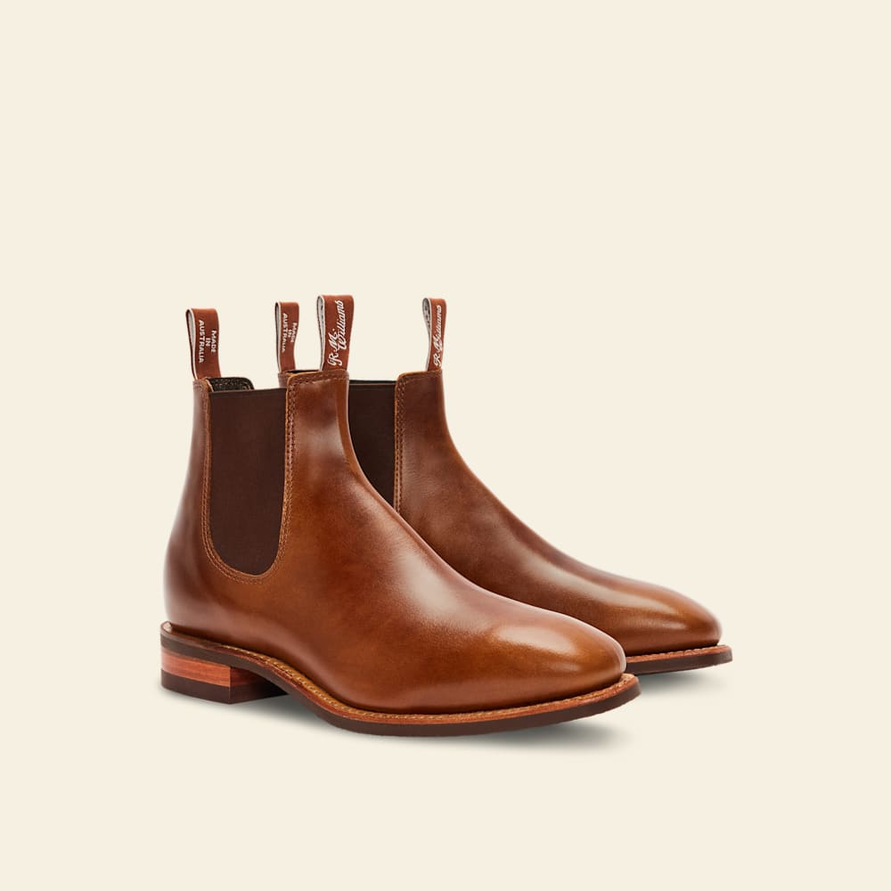 R.M.Williams Comfort Craftsman Caramel Pull-Up Leather Boots | Durable, Stylish, Iconic