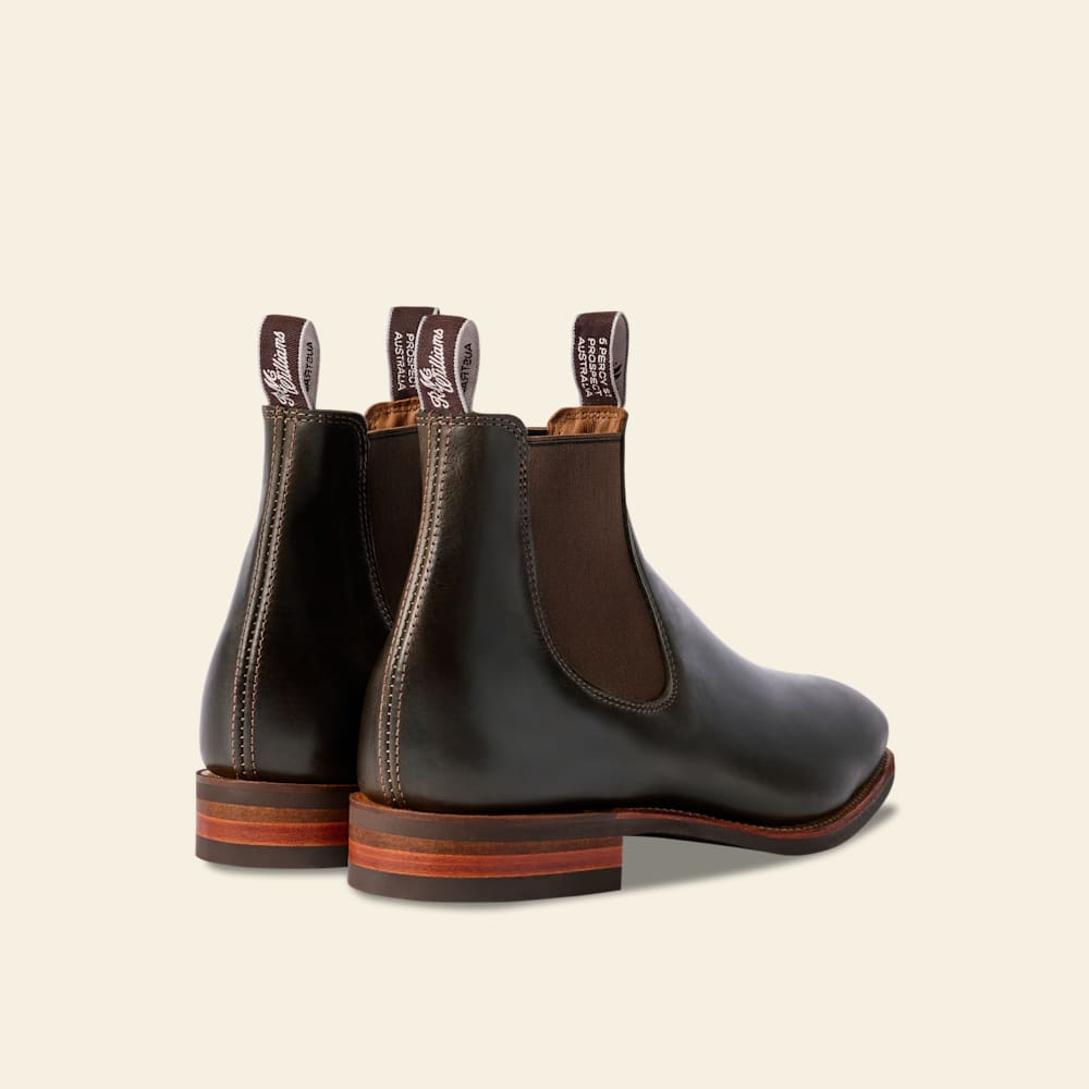 Comfort Craftsman Dark Olive Pull‑Up Chelsea Boot – Premium Leather