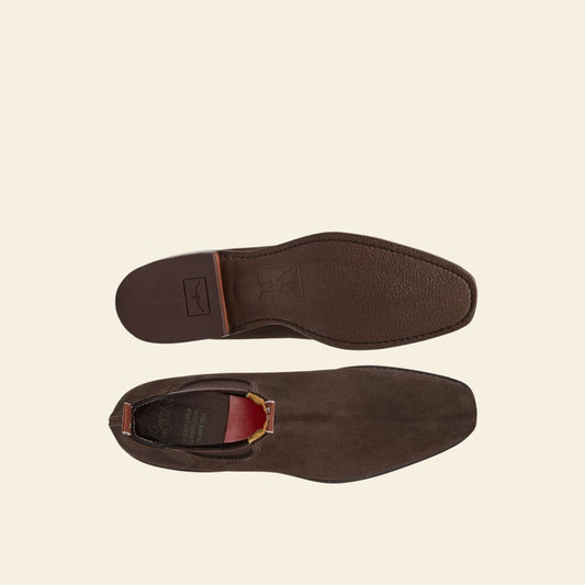 R.M.Williams Chocolate Suede Comfort Craftsman Boots - Iconic Australian Chelsea Style