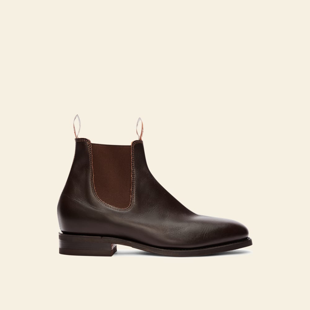 R.M.Williams Chestnut Comfort Tambo Boots Premium Yearling Leather Wide Fit
