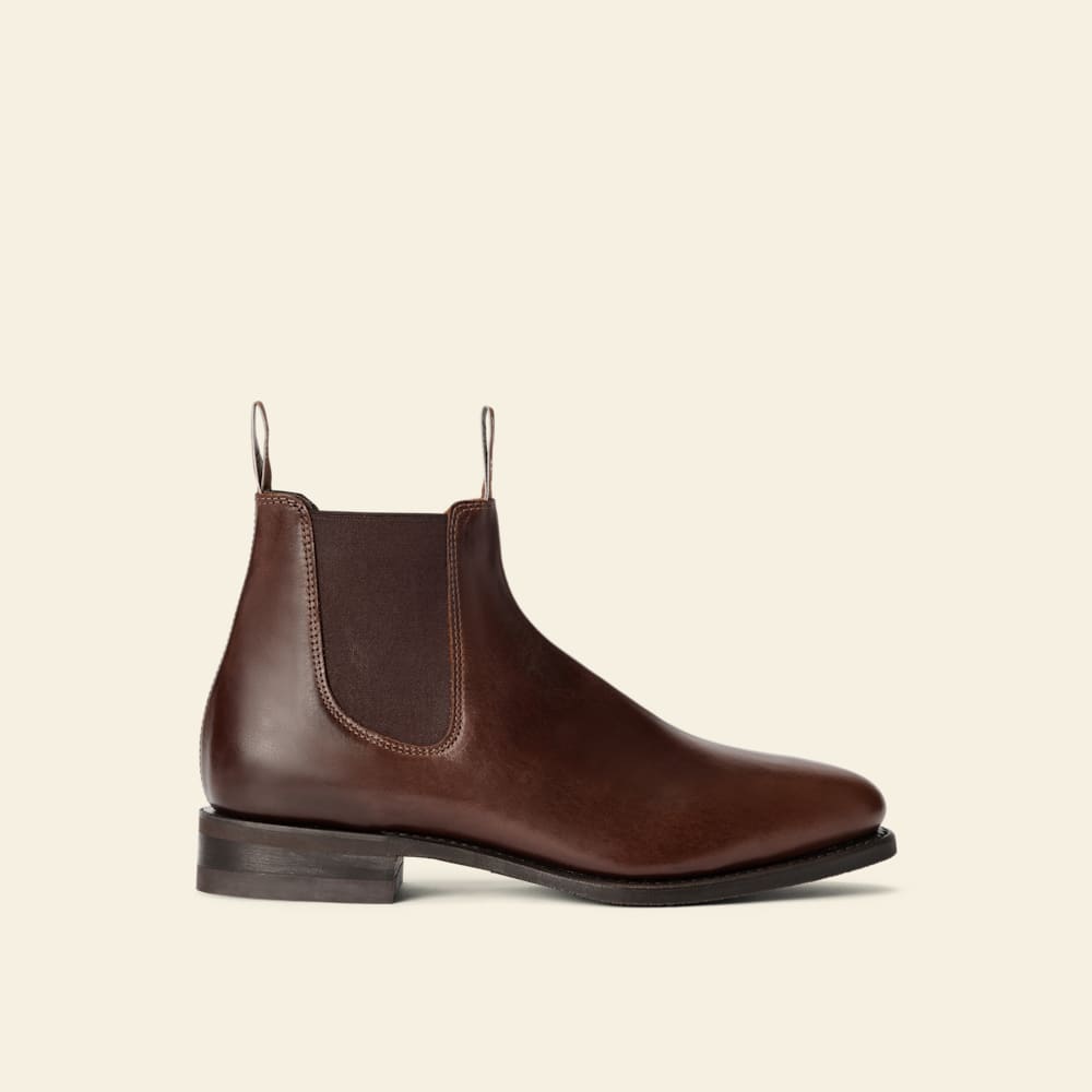 Macquarie Boot – Mid Brown Pull‑Up Leather Men’s Boot