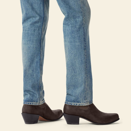 Rugged Santa Fe Stone Waxed Suede Rodeo Boots: Durable Australian Craftsmanship, 2-Inch Heel