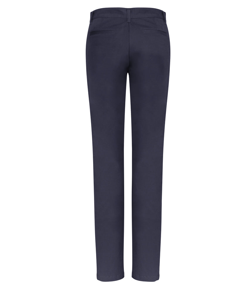 Biz Collection Women's Lawson Navy Chino Pants: Comfortable, Classic Fit, Durable Workwear