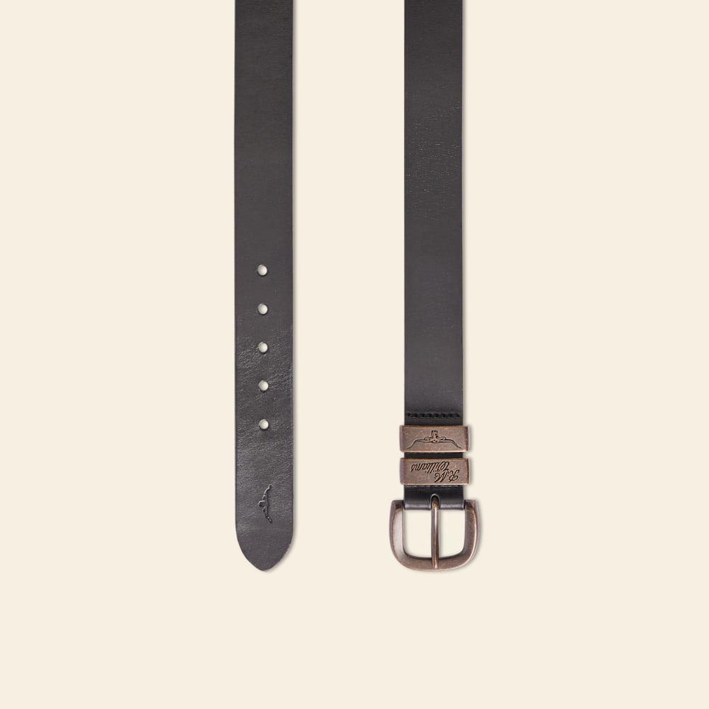 R.M.Williams Drover Black Double Butt Leather Belt - Iconic Durable Style