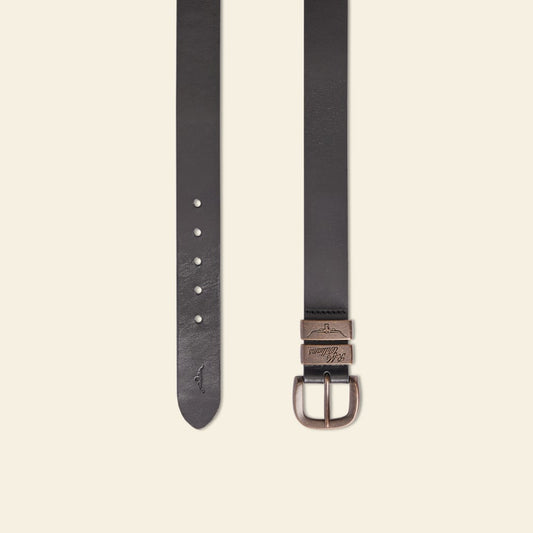 R.M.Williams Drover Black Double Butt Leather Belt - Iconic Durable Style