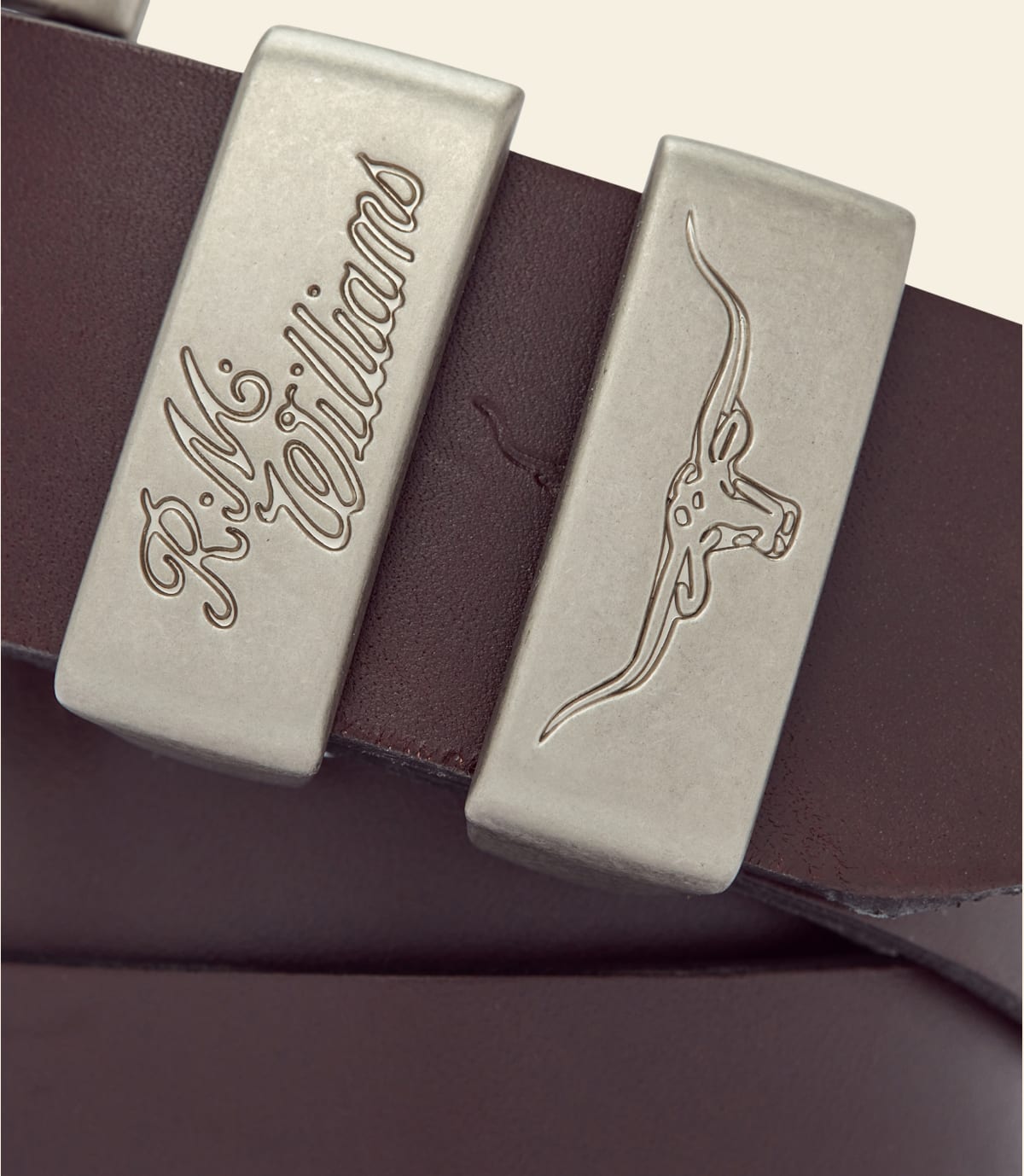R.M.Williams Chestnut Solid Hide Leather Belt, 1.5-inch Wide, Australian-Made