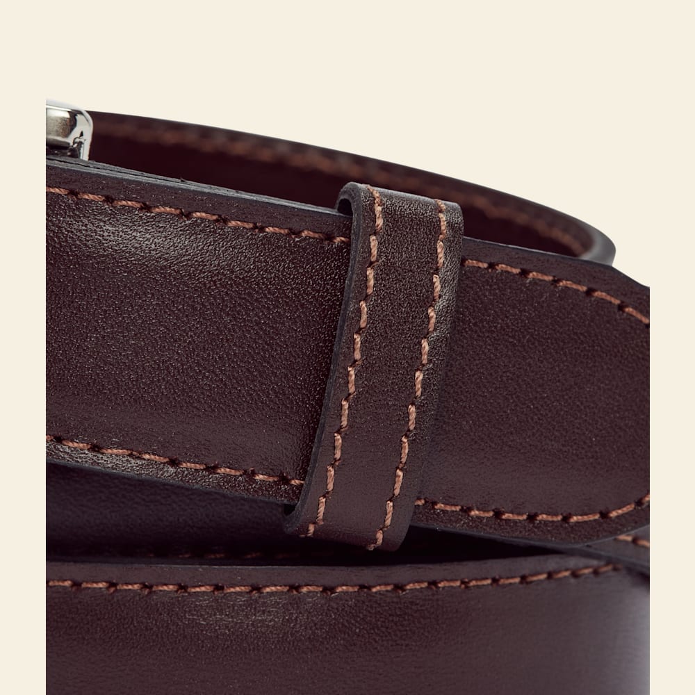 R.M.Williams Premium Chestnut Yearling Leather Men's Dress Belt, 1.25-inch Width, Quality Craftsmanship