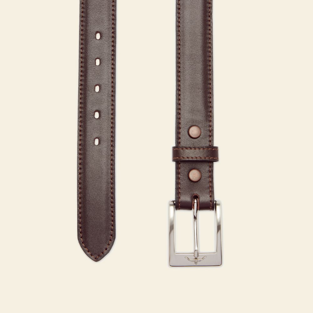 R.M.Williams Premium Chestnut Yearling Leather Men's Dress Belt, 1.25-inch Width, Quality Craftsmanship