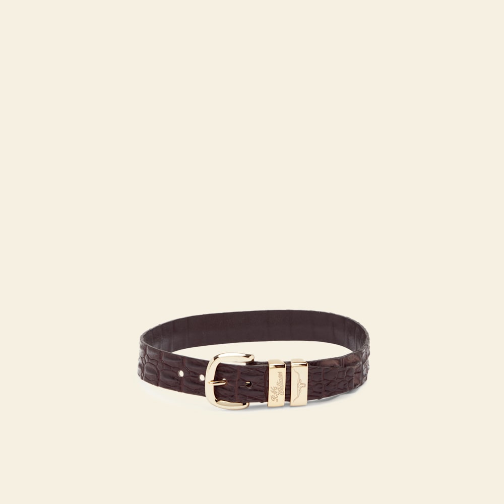 Chestnut 1.5" Crocodile Leather Belt – Premium Australian Crocodile Belt
