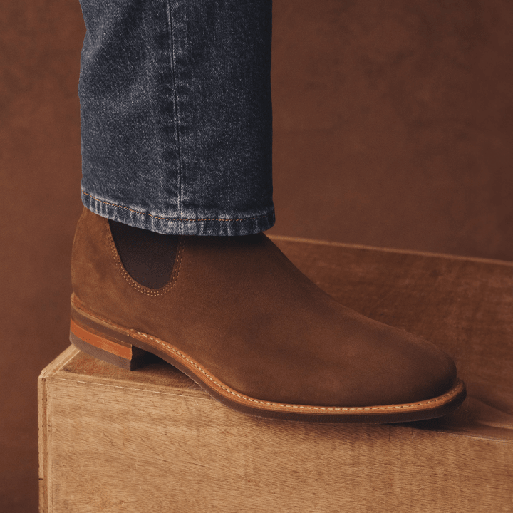 Comfort Craftsman Bark Crazy Horse Leather Boot – Durable Australian Made Chelsea