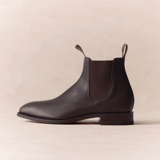 R.M.Williams Men's Black Yearling Leather Comfort Craftsman Chelsea Boots