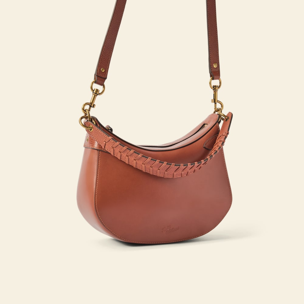 R.M.Williams Full-Grain Leather Leanorah Elegant Shoulder Bag Caramel