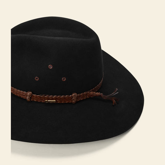 Premium Black Riverina Akubra Hat – Classic Australian Outback Style
