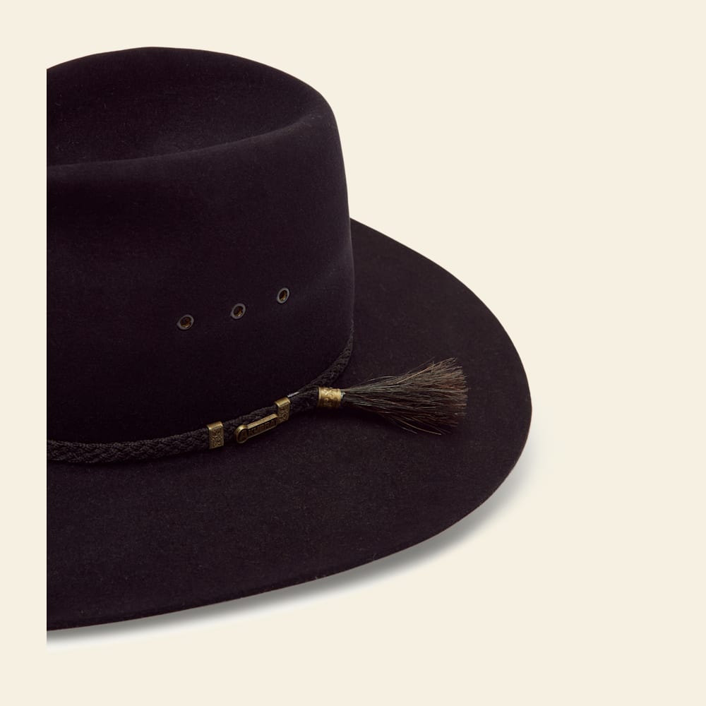 Black Akubra Longhorn Felt Hat – Classic Australian Style