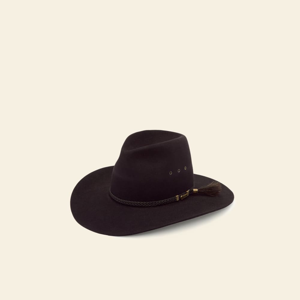 Black Akubra Longhorn Felt Hat – Classic Australian Style