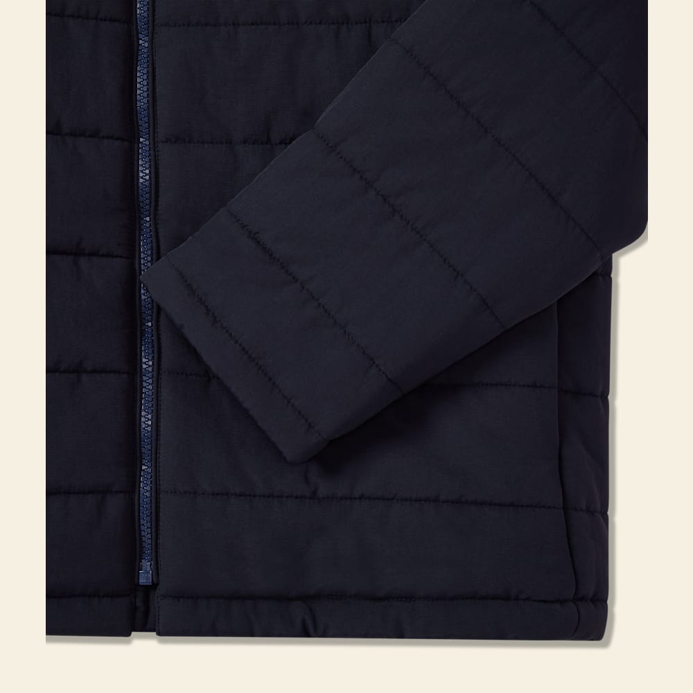 R.M. Williams Men's Patterson Creek Navy Padded Lightweight Nylon Zip Jacket