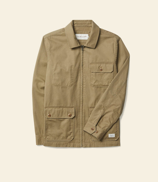 Men's R.M.Williams Clifton Organic Cotton Twill Fatigue Utility Jacket