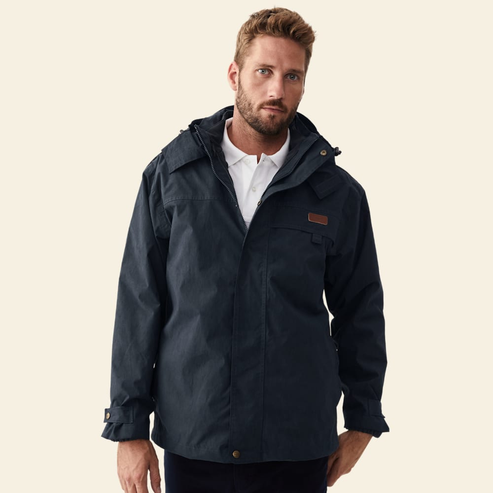 Navy Ironbark Rockley Waterproof Removable Shell Jacket