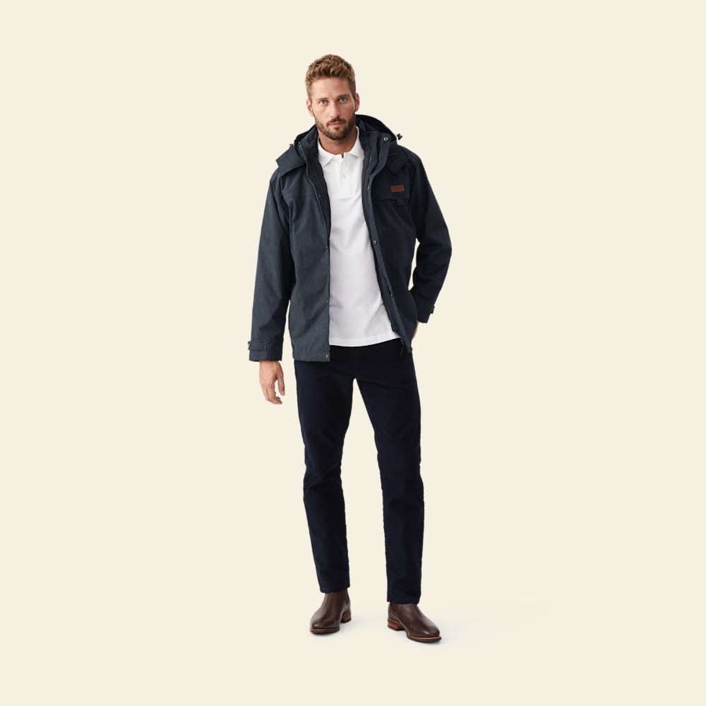Navy Ironbark Rockley Waterproof Removable Shell Jacket